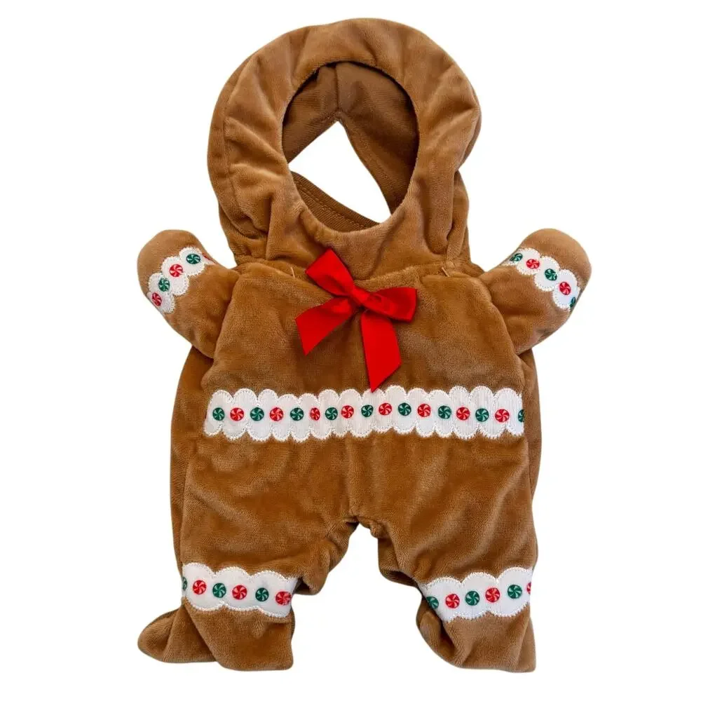Christmas Gingerbread Pet Costume Gingersnap Hooded Dog Cat Small